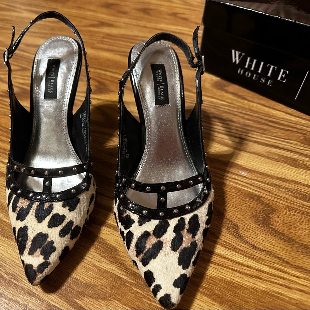 White House Black Market Animal Print Dress Shoes Perfect condition size 8